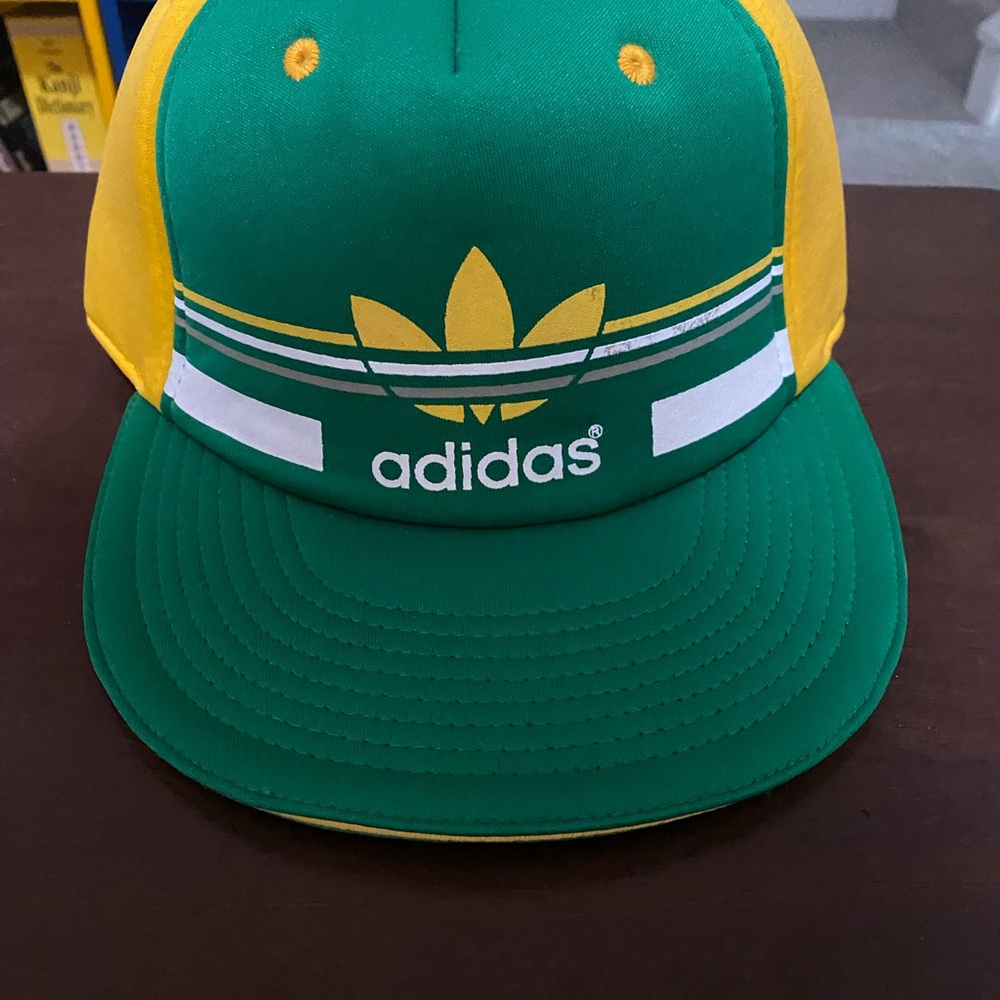 Adidas Green and Yellow lightweight fitted cap